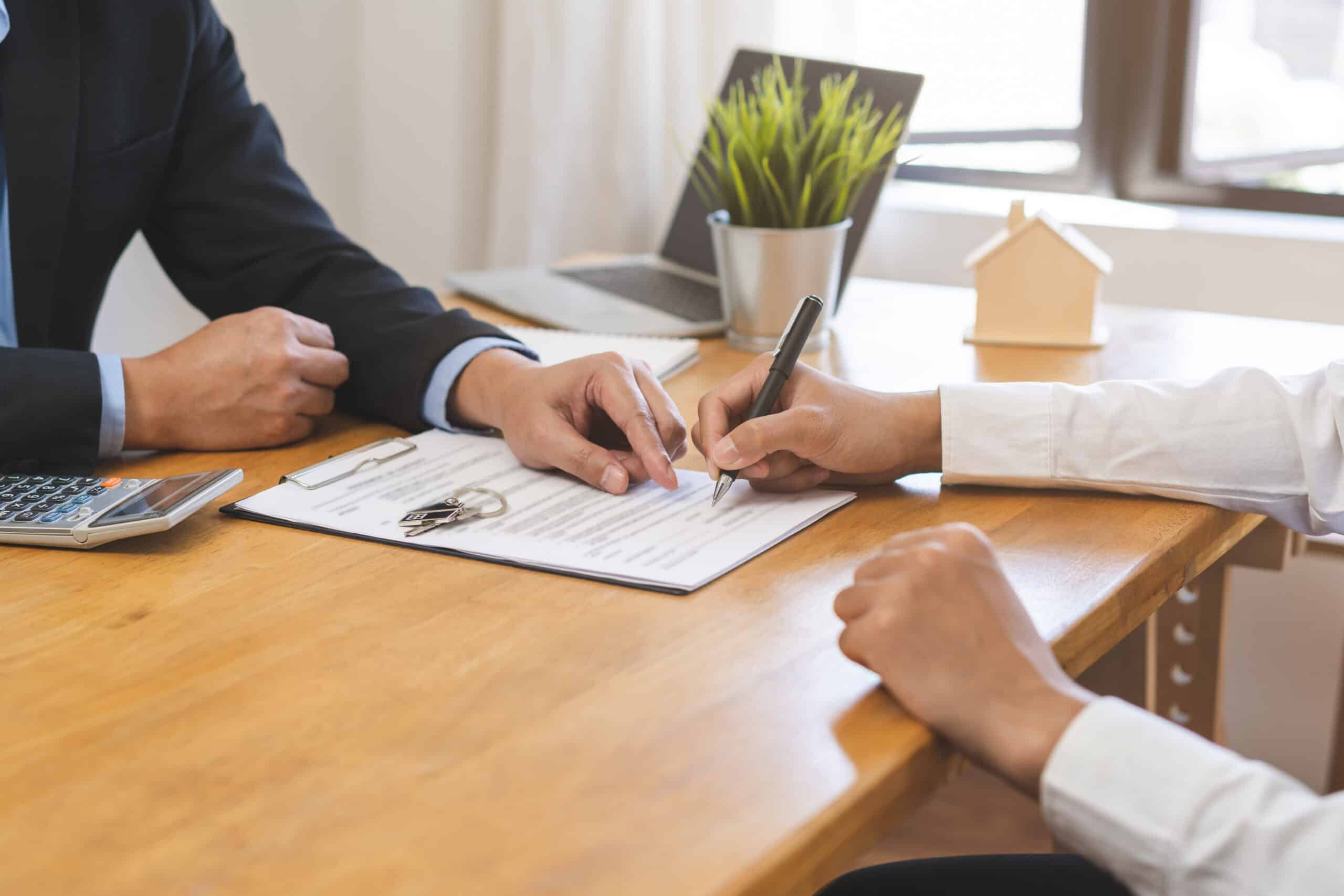 Keys handed over at lease signing
