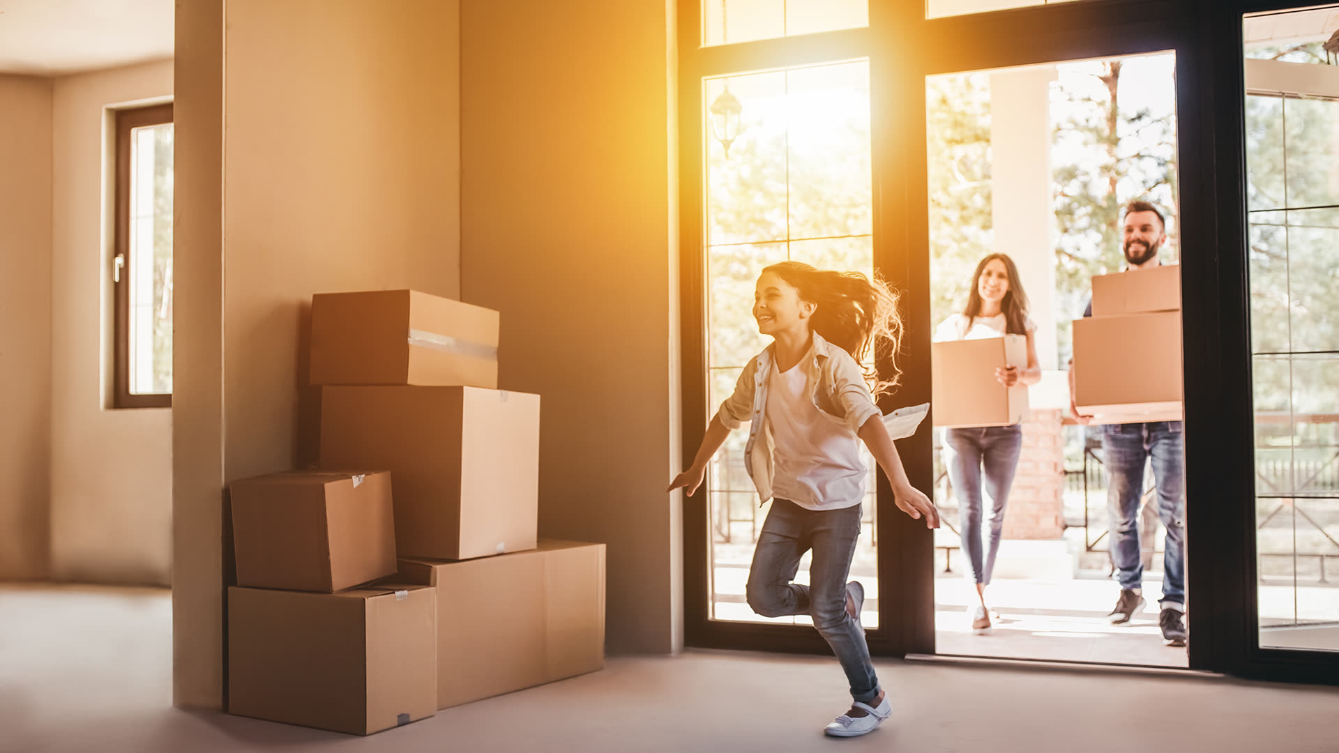 Family moving into a rental home in Northern Colorado