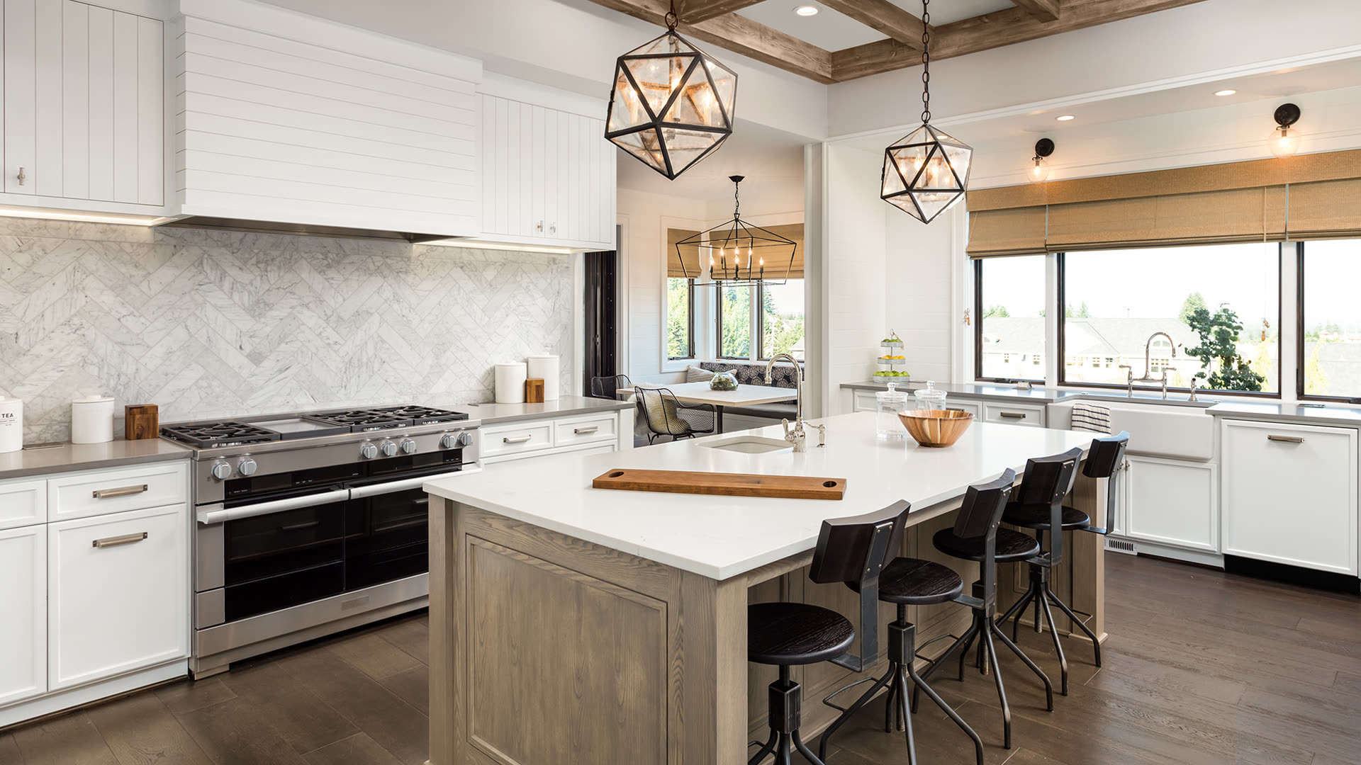 Staged kitchen in a Fort Collins listing