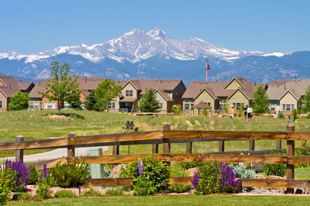 What to Look for in a Northern Colorado Realtor 3 - Black Bear view of homes and mountains from golf course in Longmont, CO